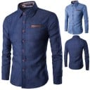 Denimskjorta för herr F673 3