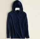 Damstickad hoodie med dragsko Långa raglanärmar Ribbad mudd och nederkant Polyester 6