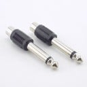 6,35 mm-es jack férfi RCA cinch női adapter 10 db Átalakító RCA kábel jack aljzathoz való csatlakoztatásához Mono kivitel Fém végződések 3