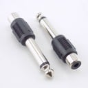 6,35 mm jack-adapteri uros RCA cinch naaras 10 kpl Redukti RCA-kaapelin liittämiseen jack-liitäntään Mono toteutus Metallipäät 5