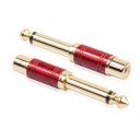 6,35 mm jack-mies RCA naaras -adapteri audio-laitteiden ja kaapeleiden yhdistämiseen Kompakti suora monoadapteri Pituus 5,9 cm 4