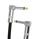 6.35 mm Pedal Cable 30 cm Connecting Patch Cable for Guitar Effects Quality Audio Cable with Angled Connectors Durable and Flexible 2
