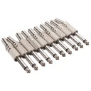 6.35mm Mono Jack Connector 10 pcs 1