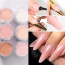 6 barev akrylového prášku pro prodloužení nehtů Sada akrylů Nude a Pink odstíny 2