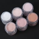 6 barev akrylového prášku pro prodloužení nehtů Sada akrylů Nude a Pink odstíny 3