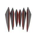 6 bucăți benzi de protecție neagră pentru bara de protecție 20 cm 16,5 cm 13,5 cm Set universal împotriva coliziunilor pentru tuning auto Protecție decorativă pentru bara de protecție frontală 1