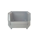 6 bucăți Cutie de plastic stivuită pentru șuruburi și piese 7,6 x 10,5 x 13,5 cm Cutie de depozitare organizator pentru unelte Sistem variabil de compartimente 2