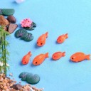 6 db mini halacska narancssárga hal 2,3–3,1 cm Dekoratív figurák halakhoz mini kerthez dioráma tó dekoráció 2