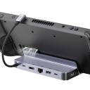 6-in-1-Dockingstation für Steam Deck 15,7 x 7,2 x 3,1 cm HDMI 4K 60Hz PD 100W USB-C USB-A RJ45 1000 Mbit/s Rutschfester Ständer Gigabit-Ethernet 2