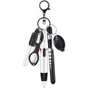 6-in-1 Multifunktions-Druckkugelschreiber für Krankenschwestern mit LED-Taschenlampe, Klappschere, Schlüsselanhänger, Marker und Kugelschreiber, 0,5 mm 1