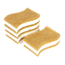 6 kpl Siivoussieni 11 x 7 x 3 cm Luonnollinen sisal Puukuitu Mikrokuosi S-muoto Keittiösieni astioille 1