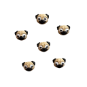 6 ks Magnetky mopsíci dekorativní mini magnety 2,3×1,7 cm detailní provedení realistický vzhled na lednici nástěnku dekorace 1