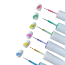 6 ks Sada barevných laků na nehty 6 ml Jemné letní odstíny Mini štěteček pro detailní kresbu DIY nehtové umění 3