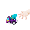 6 mini auti da costruzione per bambini Set di camion e rimorchi con movimento inerziale Giocattoli disegnati Set ingegneristico Veicoli colorati 4