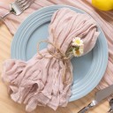 6 Pack Linen Napkins Crumpled Effect 50 x 50 cm Polyester Decorative Fabric Napkins for Weddings Celebrations Rustic Dining 8
