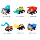 6 Pack Mini Construction Cars for Children Inertia Set of Trucks and Tow Truck Cartoon Toys Engineering Set Colourful Vehicles 2