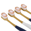 6 Pack Toothbrushes for Adults Soft Bristles Gentle Tooth Cleaning Blue-Gold and Gold-White Brushes Nylon Bristles Set 2