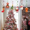 6 pcs Adornos navideños en espiral de 100 cm Decoraciones colgantes con motivos navideños Espirales decorativas para el techo y ventanas Decoración 2