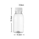 6 pcs bouteilles en plastique avec bouchon 100 ml Bouteilles en plastique transparentes 10,4 cm avec couvercle pour le stockage de boissons 2