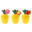 6 pcs Copos de Ananás Havai de Verão Copos de Plástico em Forma de Ananás para Sumo Casamento Aniversários Festa na Praia Celebração na Piscina 5