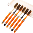 6 pcs Escovas de dentes com cabeçal grande de 4,5 cm e cabo longo Cerdas de nylon Escovas para adultos Escova manual para higiene diária 2