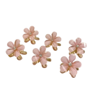 6 pcs Mini ganchos de cabelo em forma de flor 19,7 mm Clips decorativos com strass Pequenos clipes decorativos Ganchos mini firmes para penteados delicados 8