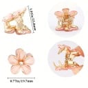 6 pcs Mini pinces à cheveux florales 19,7 mm Épingles décoratives avec strass Petites pinces décoratives Pinces mini solides pour coiffures 4