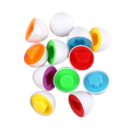 6 pcs ovos sensoriais 4,5 x 5 cm Brinquedo educativo de classificação para crianças Formas cruz, coração, estrela Desenvolvimento motor e reconhecimento para bebés 6