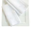 6 pcs Serviettes en tissu 45 x 45 cm Avec bordure en hemstitch brodé Serviettes de table en coton et lin Serviettes élégantes pour un repas festif 1