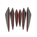 6 pièces de bandes de protection noires pour pare-chocs 20 cm 16,5 cm 13,5 cm Kit universel anti-collision pour tuning automobile Protection 1