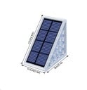 6 pièces de lumières LED solaires pour escaliers Blanc chaud Éclairages décoratifs extérieurs Étanches IP65 Éclairage design de terrasse de clôture 2