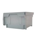 6 piezas Caja de plástico apilable para tornillos y piezas 7,6 x 10,5 x 13,5 cm Caja de almacenamiento organizador de herramientas Sistema de compartimentos variable 3