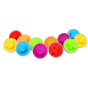 6 piezas de huevos educativos sensoriales 4,5 x 5 cm Clasificación de formas en caja de plástico Cruz Corazón Estrella Desarrollo de la motricidad y coordinación para niños 3+ 5