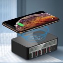 6-ports ladestation med trådløs opladning 2