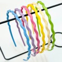 6 pz fascia per capelli da donna in plastica 14,5 x 12,5 cm con bordo ondulato Fascia per capelli universale per uso quotidiano e acconciature 2