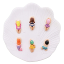 6 pz mini figurine di bagnanti decorazione 2–3 cm PVC decorazioni per scarpe e accessori da incollare per modifiche a calzature e piccoli oggetti 2