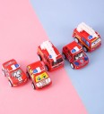6 stk Mini trækbiler Plastisk sæt brandbiler, politibiler og redningskøretøjer Sæt med mini biler Legetøj til børn Uddannelsesgave 2