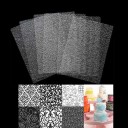 6 stk Stencils med ornament til dekoration 1