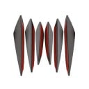 6 stuks beschermstrips voor de bumper 20 cm 16,5 cm 13,5 cm Universele set tegen botsingen met carbonpatroon Tuningdecoraties voor de voorkant 1