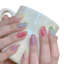 6 sztuk Zestaw kolorowych laków do paznokci 6 ml Delikatne letnie odcienie Mini pędzelek do szczegółowego rysunku DIY sztuka paznokci 2