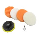 6 unidades de Esponjas Pulidoras de 101,6 mm Juego de almohadillas de pulido de espuma para pulidora de renovación de pintura de automóviles 1