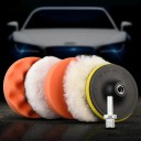 6 unidades de Esponjas Pulidoras de 101,6 mm Juego de almohadillas de pulido de espuma para pulidora de renovación de pintura de automóviles 2