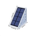 6 unidades de luzes LED solares para degraus Luz branca quente Iluminação decorativa exterior À prova de água IP65 Iluminação de design para terraços, cercas e passeios 2