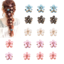 6 unidades de mini clips florales para el cabello 19,7 mm Pinzas decorativas con piedra pequeña Clips decorativos Mini clips firmes 1