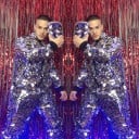 Glittrig jumpsuit för män 5