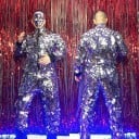 Glittrig jumpsuit för män 6