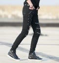 Pantalons pour hommes avec zips F1719 2