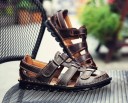 Sandaler med läderrem för män 14