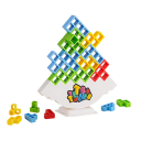 64 Bausteine Balancespiel mit Tetra Tower Basis Bauklötze Familienspiel für Kinder Erwachsene Teamspaß Partyspiel 6