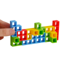64 Blocks Balancing Game with Tetra Tower Base Building Blocks Family Game for Children Adults Team Fun Party Game 2